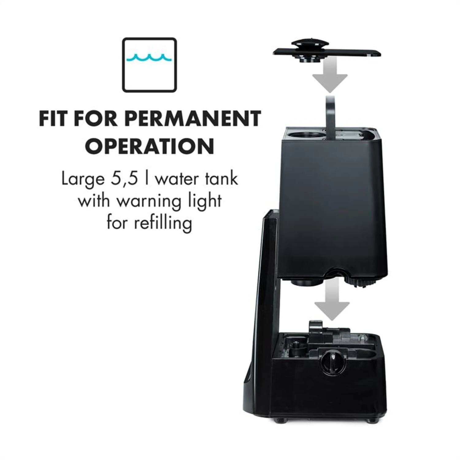 VapoAir Luftbefeuchter Ionisator 350ml/h 5,5l Tank Aroma Fernbedienung VapoAir Luftbefeuchter Ionisator 350ml/h 5,5l Tank Aroma Fernbedienung -Deutschland Klarstein Verkaufs-Shop 10032103 yy 0005 logo Klarstein VapoAir Luftbefeuchter Ionisator reedit