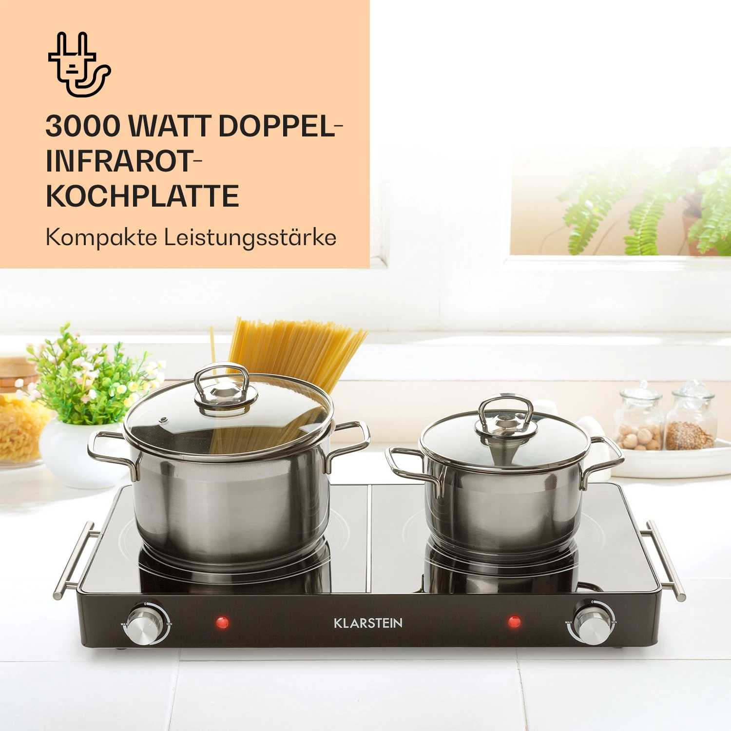 VariCook Duo Kochplatte 3000W Edelstahlgehäuse Tragegriffe VariCook Duo Kochplatte 3000W Edelstahlgehäuse Tragegriffe -Deutschland Klarstein Verkaufs-Shop 10032125 de 0002 logo