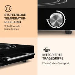 VariCook Duo Kochplatte 3000W Edelstahlgehäuse Tragegriffe 3 VariCook Duo Kochplatte 3000W Edelstahlgehäuse Tragegriffe -Deutschland Klarstein Verkaufs-Shop 10032125 de 0004 logo