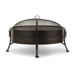 Catania 2-in-1-Feuerschale Ø80cm Funkenschutz Ø70cm Grill Stahl Antik -Deutschland Klarstein Verkaufs-Shop 10032140 uk 0003 front