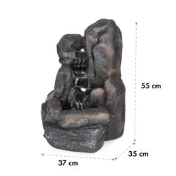 Felsquell Solar-Kaskadenbrunnen Akkubetrieb 2 KW Solarpanel 3 LEDs -Deutschland Klarstein Verkaufs-Shop 10032286 yy 0007 logo Blumfeldt Felsquell Solar Kaskadenbrunnen