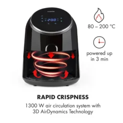 AirVital Heißluftfritteuse 1300W 2,5l CeraPlus-Antihaft Touch Schwarz -Deutschland Klarstein Verkaufs-Shop 10032332 yy 0004 logo Klarstein AirVital Heissluftfritteuse 1300W schwarz reedit