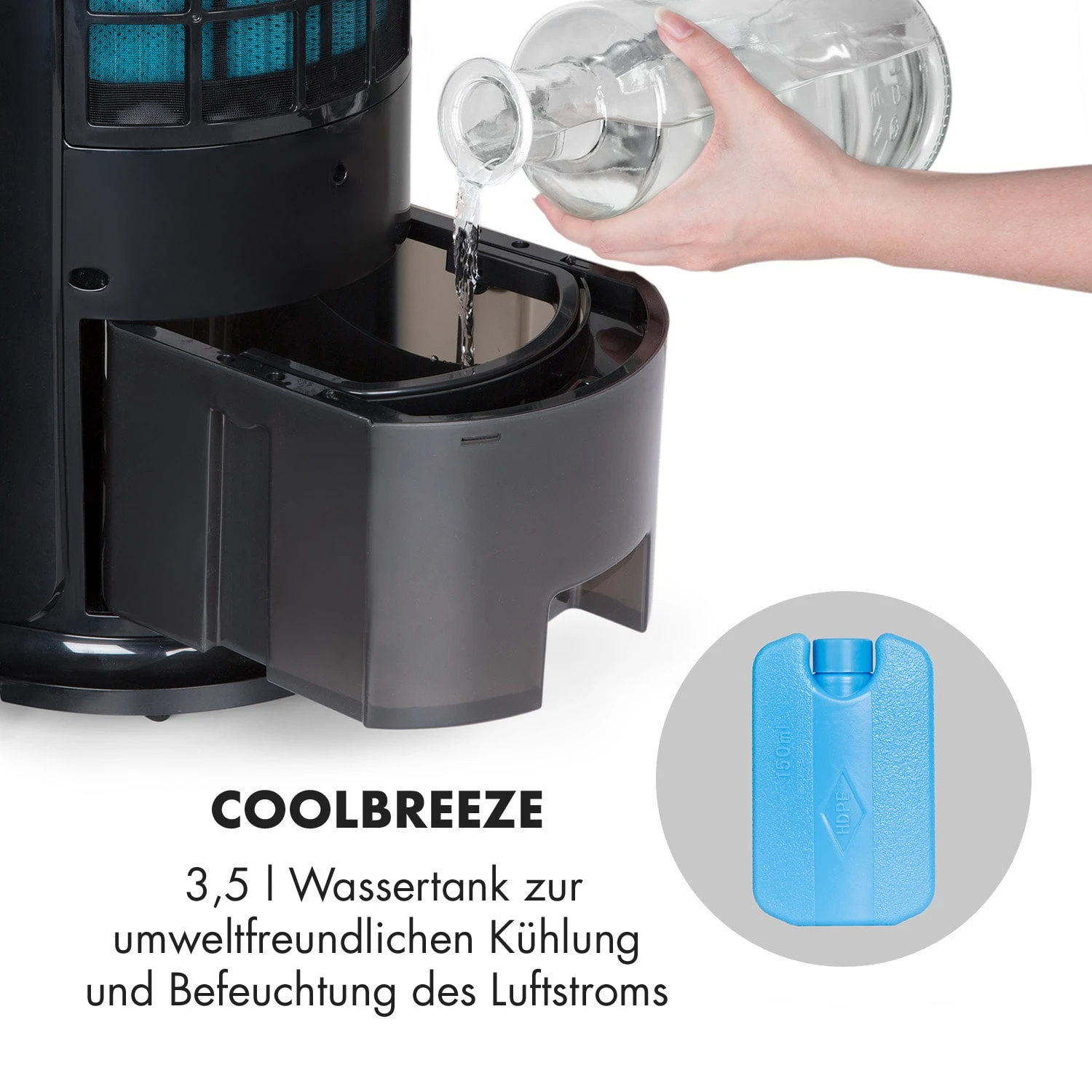 Skyscraper Horizon Luftkühler Ventilator 60W 486m³/h 3,5L Tank Skyscraper Horizon Luftkühler Ventilator 60W 486m³/h 3,5L Tank -Deutschland Klarstein Verkaufs-Shop 10032337 de 0003 logo