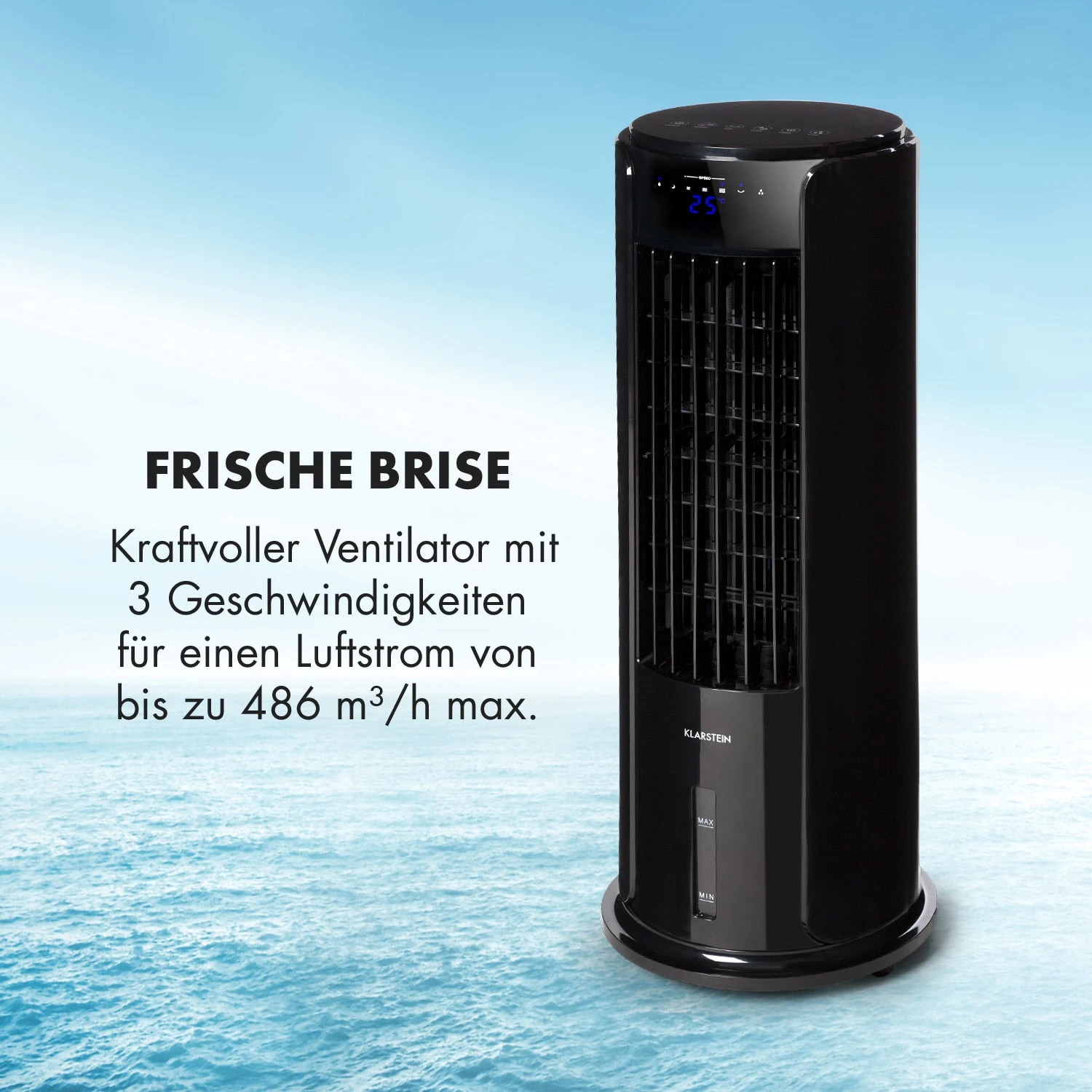 Skyscraper Horizon Luftkühler Ventilator 60W 486m³/h 3,5L Tank Skyscraper Horizon Luftkühler Ventilator 60W 486m³/h 3,5L Tank -Deutschland Klarstein Verkaufs-Shop 10032337 de 0005 logo