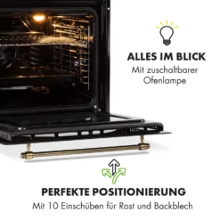 Victoria Einbaubackofen Retro-Design 9 Funktionen 50-250°C Schwarz -Deutschland Klarstein Verkaufs-Shop 10032460 de 0007 logo