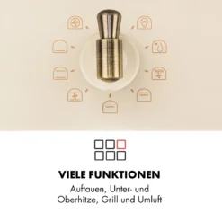 Victoria Einbaubackofen Retro-Design 9 Funktionen 50-250°C Elfenbein -Deutschland Klarstein Verkaufs-Shop 10032485 de 0004 logo