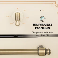 Victoria Einbaubackofen Retro-Design 9 Funktionen 50-250°C Elfenbein -Deutschland Klarstein Verkaufs-Shop 10032485 de 0005 logo
