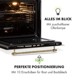 Victoria Einbaubackofen Retro-Design 9 Funktionen 50-250°C Elfenbein -Deutschland Klarstein Verkaufs-Shop 10032485 de 0007 logo