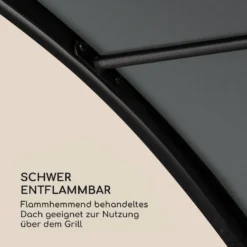 Steakhouse Grilldach 220x215x140cm PE 180 G/m² Flammhemmend Stahl Grau -Deutschland Klarstein Verkaufs-Shop 10032523 de 0009 logo