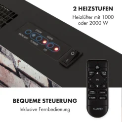 Colmar Elektrischer Kamin Glas 2000W 7 LED-Farben Fernbedienung -Deutschland Klarstein Verkaufs-Shop 10032536 de 0007 logo