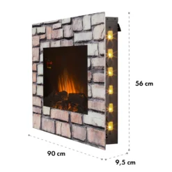 Colmar Elektrischer Kamin Glas 2000W 7 LED-Farben Fernbedienung -Deutschland Klarstein Verkaufs-Shop 10032536 yy 0009 dimensions