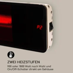 Phantom Heizstrahler Aluminium 900/1800W Fernbedienung Grau -Deutschland Klarstein Verkaufs-Shop 10032564 de 0003 logo