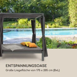 Senator Lounge Gartenliege 188x208x205cm Sonnendach Polyester Stahl -Deutschland Klarstein Verkaufs-Shop 10032568 de 0003 logo