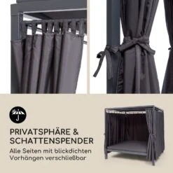 Senator Lounge Gartenliege 188x208x205cm Sonnendach Polyester Stahl -Deutschland Klarstein Verkaufs-Shop 10032568 de 0005 logo