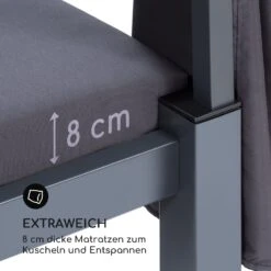 Senator Lounge Gartenliege 188x208x205cm Sonnendach Polyester Stahl -Deutschland Klarstein Verkaufs-Shop 10032568 de 0008 logo