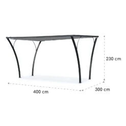 Palazzo Pavillon 4x3m Faltdach Polyester Aluminium Schwarz / Grau -Deutschland Klarstein Verkaufs-Shop 10032577 yy 0007 logo