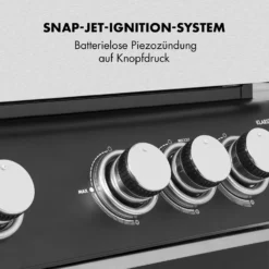 Highgrade 4 IB Gasgrill 6 Brenner 19,8 KW 71x46cm Grill Edelstahl -Deutschland Klarstein Verkaufs-Shop 10032580 de 0004 logo