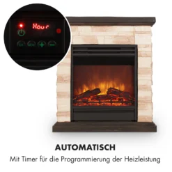 Kaprun Elektrischer Kamin 1800W Steindekor Polystone Fernbedienung -Deutschland Klarstein Verkaufs-Shop 10032596 de 0005 logo