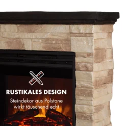 Kaprun Elektrischer Kamin 1800W Steindekor Polystone Fernbedienung -Deutschland Klarstein Verkaufs-Shop 10032596 de 0006 logo