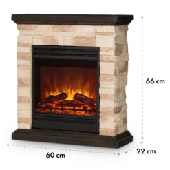 Kaprun Elektrischer Kamin 1800W Steindekor Polystone Fernbedienung -Deutschland Klarstein Verkaufs-Shop 10032596 yy 0009 logo