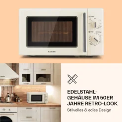 Caroline Mikrowellen-Grill 20 Ltr 700 W / 1000 W Ø 25,5cm Retro -Deutschland Klarstein Verkaufs-Shop 10032641 de 0005 logo