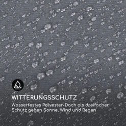 Pantheon Roof 3x4m Ersatzdach | Zubehör | 180 G/m² Polyester | Grau -Deutschland Klarstein Verkaufs-Shop 10032658 de 0003 logo