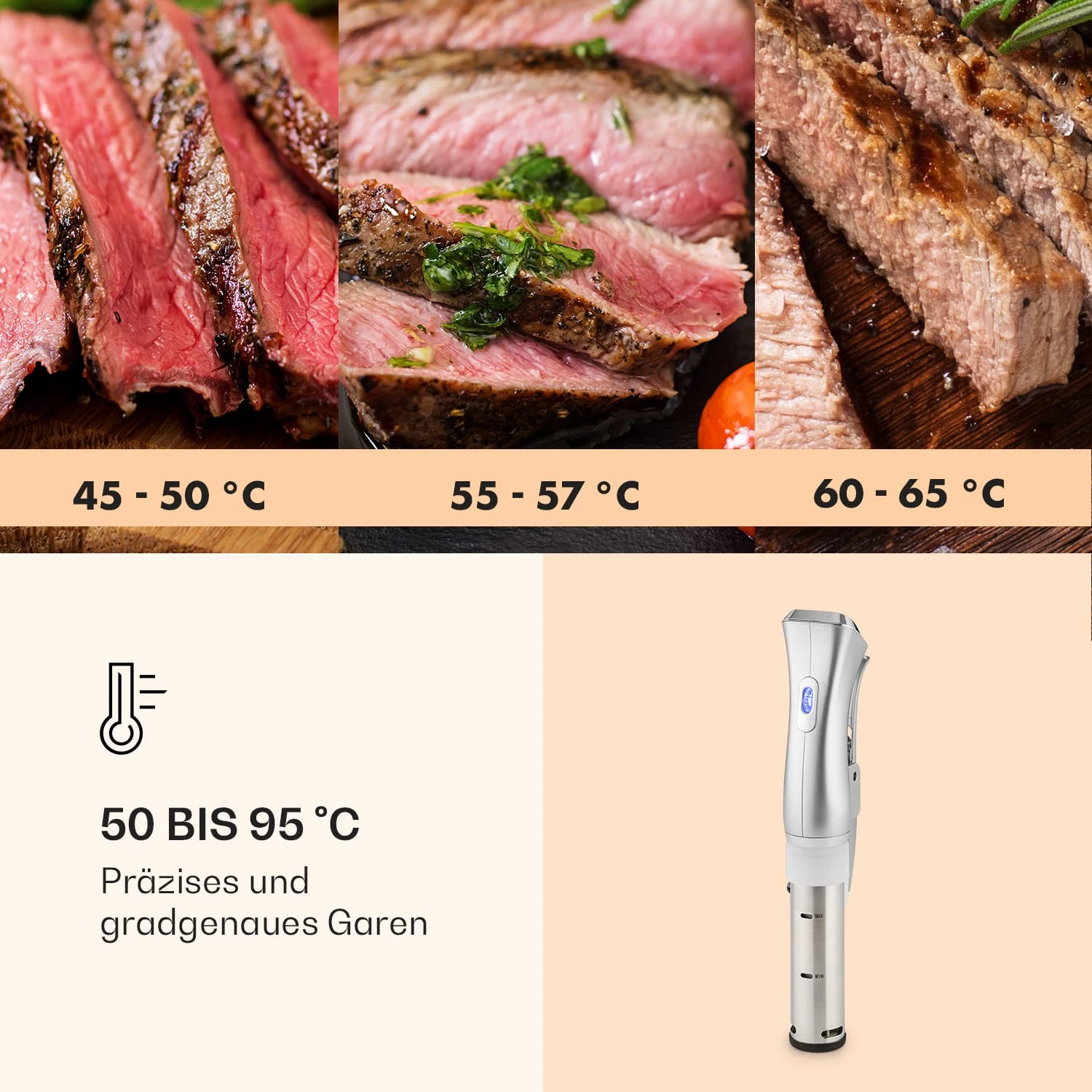Quickstick Sous Vide Garer Thermostat: 50-95 °C für 20 L Edelstahl Quickstick Sous Vide Garer Thermostat: 50-95 °C Für 20 L Edelstahl -Deutschland Klarstein Verkaufs-Shop 10032670 de 0003 logo