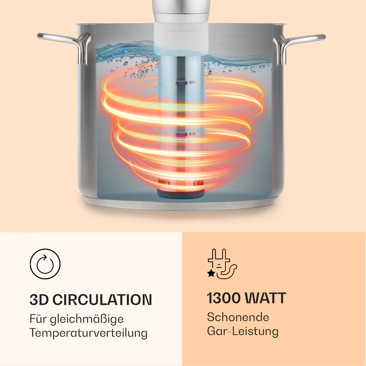 Quickstick Sous Vide Garer Thermostat: 50-95 °C für 20 L Edelstahl Quickstick Sous Vide Garer Thermostat: 50-95 °C Für 20 L Edelstahl -Deutschland Klarstein Verkaufs-Shop 10032670 de 0005 logo