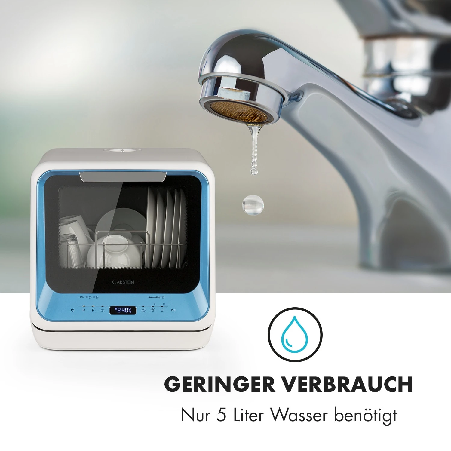 Amazonia Mini Geschirrspülmaschine 6 Programme LED-Display Amazonia Mini Geschirrspülmaschine 6 Programme LED-Display -Deutschland Klarstein Verkaufs-Shop 10032678 de 0006 logo