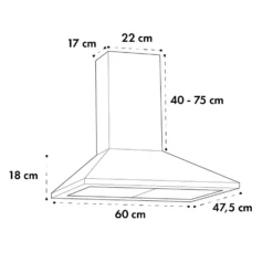 Zugspitze 60 Dunstabzugshaube Wandhaube 65W 310m³/h LED -Deutschland Klarstein Verkaufs-Shop 10032681 yy 0007 logo