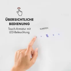 Annabelle 60 Dunstabzugshaube Glas 595 M³/h Touch-Armatur Weiß -Deutschland Klarstein Verkaufs-Shop 10032684 de 0003 logo
