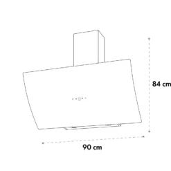 Annabelle 60 Dunstabzugshaube Glas 595 M³/h Touch-Armatur Weiß -Deutschland Klarstein Verkaufs-Shop 10032684 yy 0009 logo