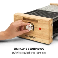 Chateaubriand Nuovo Raclette 1200W Aluminium / Stein 8 Personen Holz -Deutschland Klarstein Verkaufs-Shop 10032729 de 0005 logo