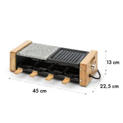 Chateaubriand Nuovo Raclette 1200W Aluminium / Stein 8 Personen Holz -Deutschland Klarstein Verkaufs-Shop 10032729 yy 0007 logo