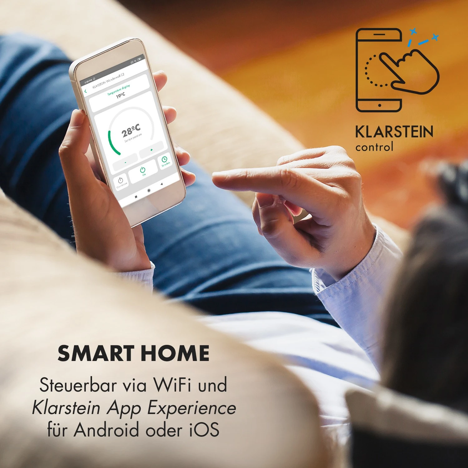 Wonderwall Smart Infrarotheizung 60x100cm App 600W Wochentimer IP24 Wonderwall Smart Infrarotheizung 60x100cm App 600W Wochentimer IP24 -Deutschland Klarstein Verkaufs-Shop 10032782 de 0002 logo