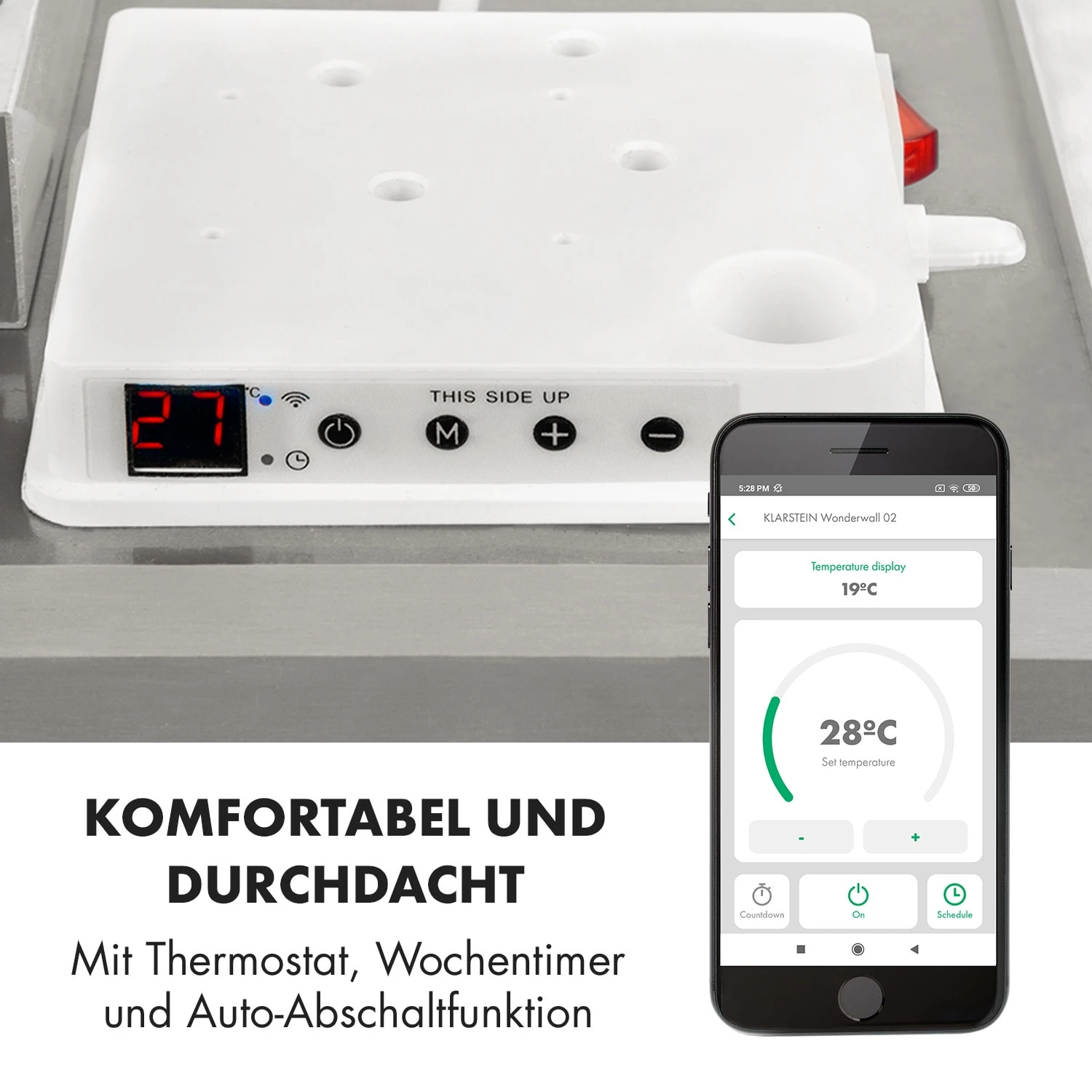Wonderwall Smart Infrarotheizung 60x100cm App 600W Wochentimer IP24 Wonderwall Smart Infrarotheizung 60x100cm App 600W Wochentimer IP24 -Deutschland Klarstein Verkaufs-Shop 10032782 de 0008 logo