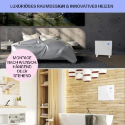 Norderney Konvektions-Heizgerät Thermostat Timer 1000W 20m² Weiß -Deutschland Klarstein Verkaufs-Shop 10032788 de 0007 usp