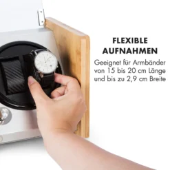 Hanoi 2 Uhrenbeweger, 2 Uhren, 3 Geschwindigkeiten, 4 Modi, Bambus -Deutschland Klarstein Verkaufs-Shop 10032797 de 0007 logo