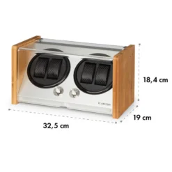 Hanoi 4 Uhrenbeweger, 4 Uhren, 3 Geschwindigkeiten, 4 Modi, Bambus -Deutschland Klarstein Verkaufs-Shop 10032798 yy 0008 logo Klarstein Hanoi 4 Uhrenbeweger 4 Uhren bambus