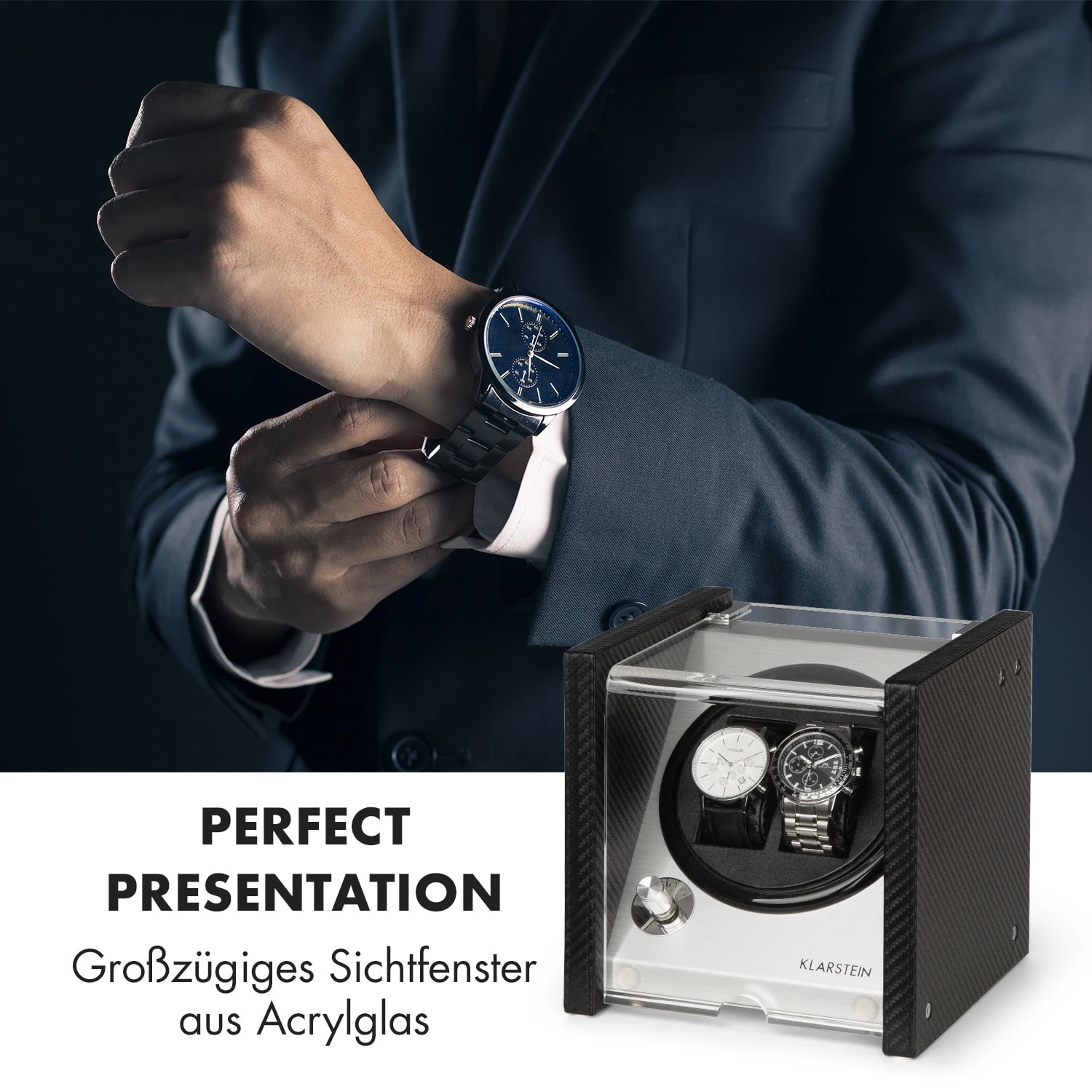 Tokyo 2 Uhrenbeweger, 2 Uhren, 3 Geschwindigkeiten, 4 Modi, schwarz Tokyo 2 Uhrenbeweger, 2 Uhren, 3 Geschwindigkeiten, 4 Modi, Schwarz -Deutschland Klarstein Verkaufs-Shop 10032799 de 0002 logo