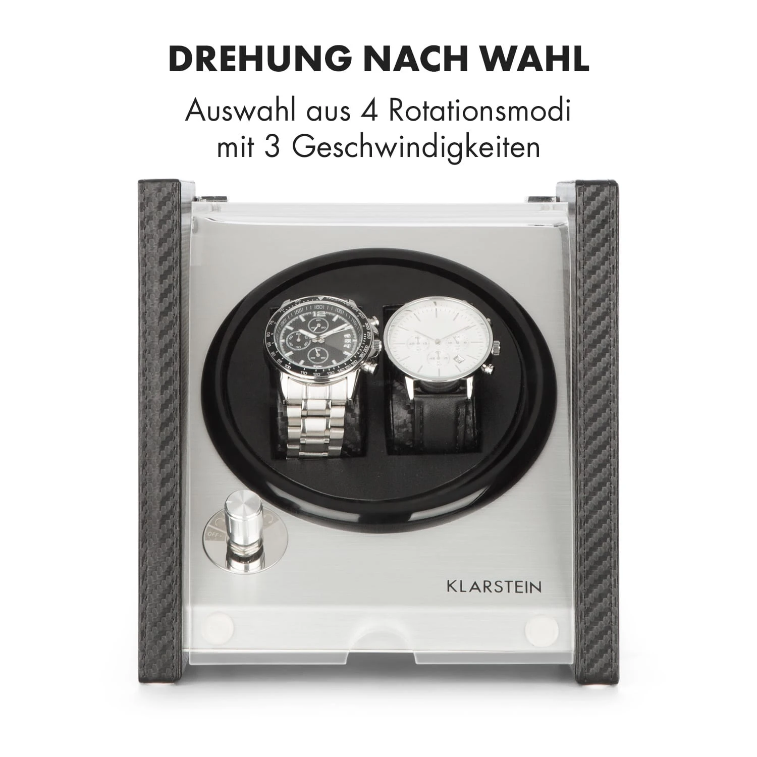 Tokyo 2 Uhrenbeweger, 2 Uhren, 3 Geschwindigkeiten, 4 Modi, schwarz Tokyo 2 Uhrenbeweger, 2 Uhren, 3 Geschwindigkeiten, 4 Modi, Schwarz -Deutschland Klarstein Verkaufs-Shop 10032799 de 0004 logo