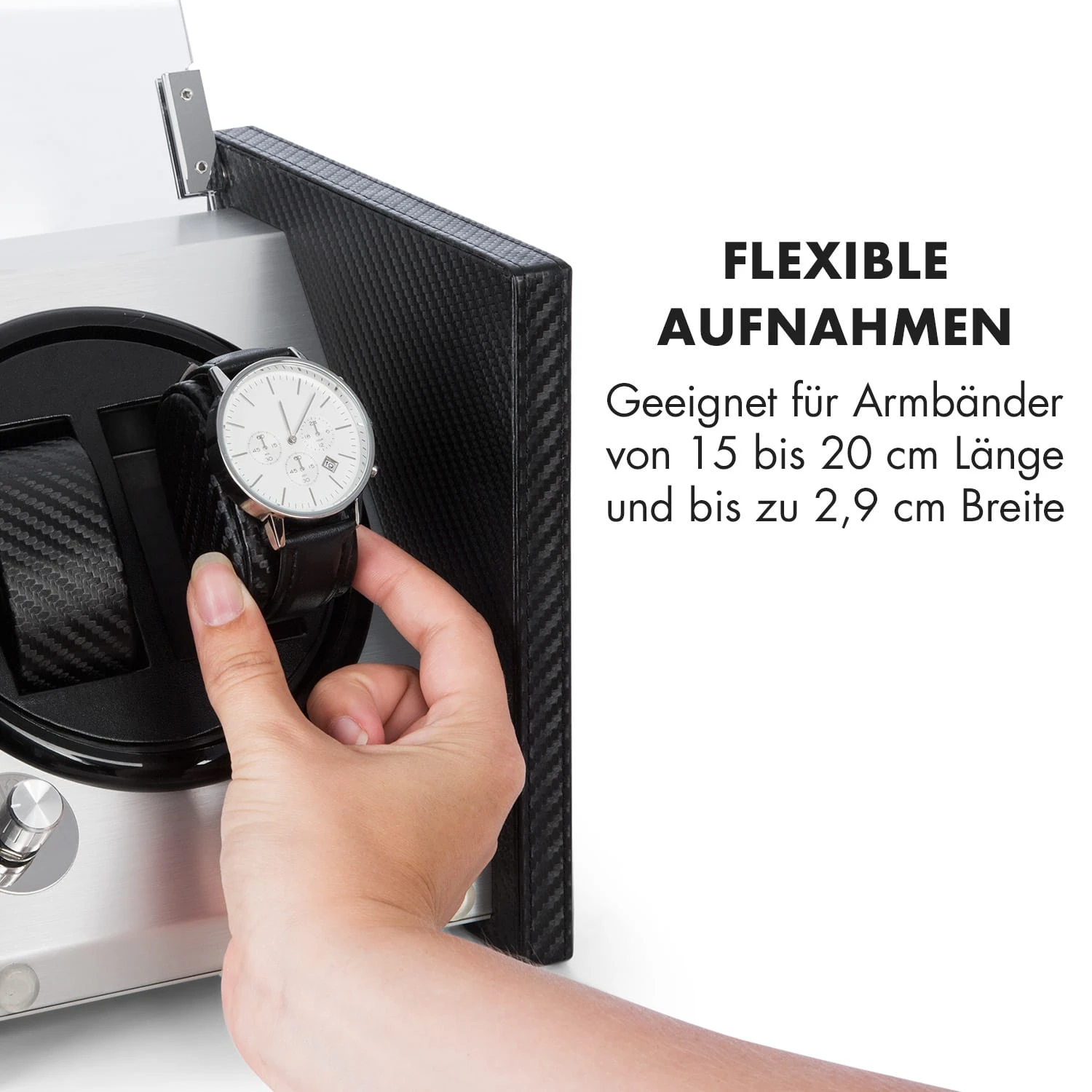 Tokyo 2 Uhrenbeweger, 2 Uhren, 3 Geschwindigkeiten, 4 Modi, schwarz Tokyo 2 Uhrenbeweger, 2 Uhren, 3 Geschwindigkeiten, 4 Modi, Schwarz -Deutschland Klarstein Verkaufs-Shop 10032799 de 0007 logo