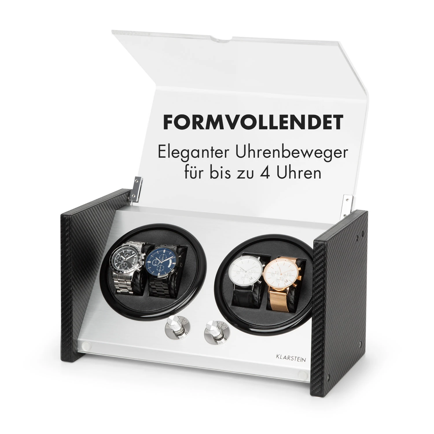 Tokyo 4 Uhrenbeweger, 4 Uhren, 3 Geschwindigkeiten, 4 Modi, schwarz Tokyo 4 Uhrenbeweger, 4 Uhren, 3 Geschwindigkeiten, 4 Modi, Schwarz -Deutschland Klarstein Verkaufs-Shop 10032800 de 0003 logo