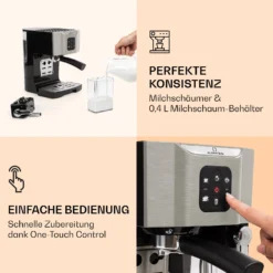 BellaVita Kaffeemaschine 3-in-1 1450 W 20 Bar Milchschäumer -Deutschland Klarstein Verkaufs-Shop 10032806 de 0003 logo