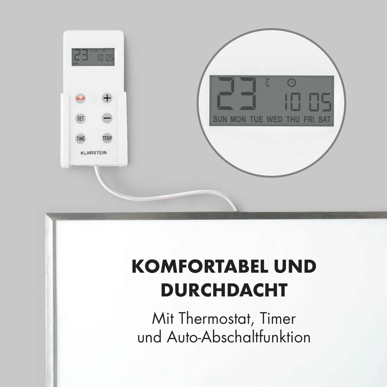 Wonderwall 36 Infrarot-Heizung 60x60cm 360W Wochentimer IP24 Wonderwall 36 Infrarot-Heizung 60x60cm 360W Wochentimer IP24 -Deutschland Klarstein Verkaufs-Shop 10032812 de 0006 logo