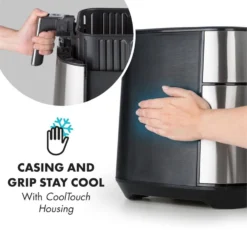 AeroVital Heißluftfritteuse 1700W 5,4 Liter Timer Edelstahl Silber -Deutschland Klarstein Verkaufs-Shop 10032848 yy 0006 logo Klarstein AeroVital Heissluftfritteuse silber reedit