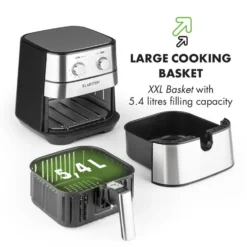 AeroVital Heißluftfritteuse 1700W 5,4 Liter Timer Edelstahl Silber -Deutschland Klarstein Verkaufs-Shop 10032848 yy 0009 logo Klarstein AeroVital Heissluftfritteuse silber reedit