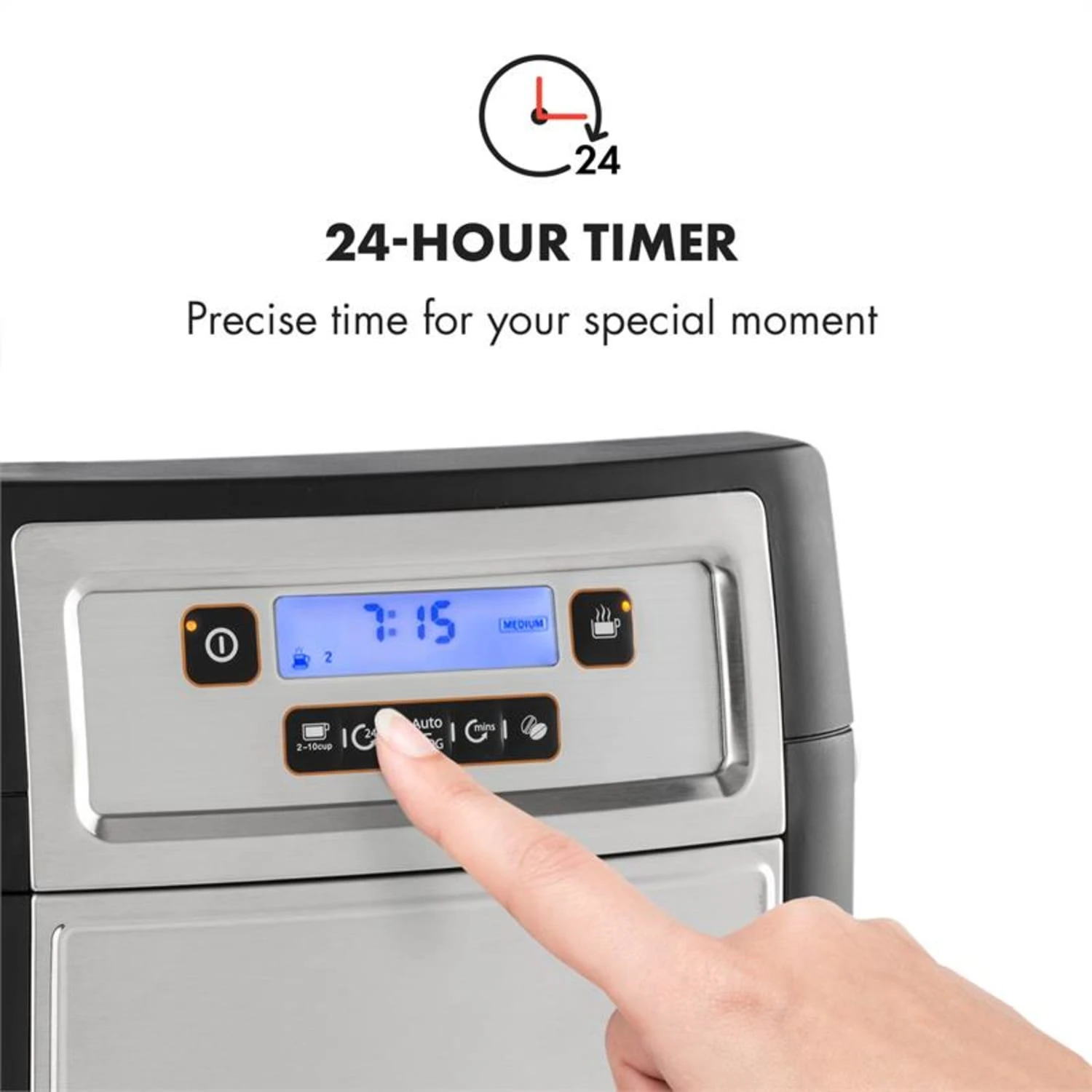 Aromatica II Duo Kaffeemaschine, integriertes Mahlwerk, 1,25 l silber Aromatica II Duo Kaffeemaschine, Integriertes Mahlwerk, 1,25 L Silber -Deutschland Klarstein Verkaufs-Shop 10032865 yy 0005 logo Klarstein Aromatica II Duo Kaffeemaschine schwarz