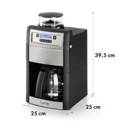 Aromatica II Duo Kaffeemaschine, Integriertes Mahlwerk, 1,25 L Silber 10 Aromatica II Duo Kaffeemaschine, Integriertes Mahlwerk, 1,25 L Silber -Deutschland Klarstein Verkaufs-Shop 10032865 yy 0011 logo Klarstein Aromatica II Duo Kaffeemaschine schwarz