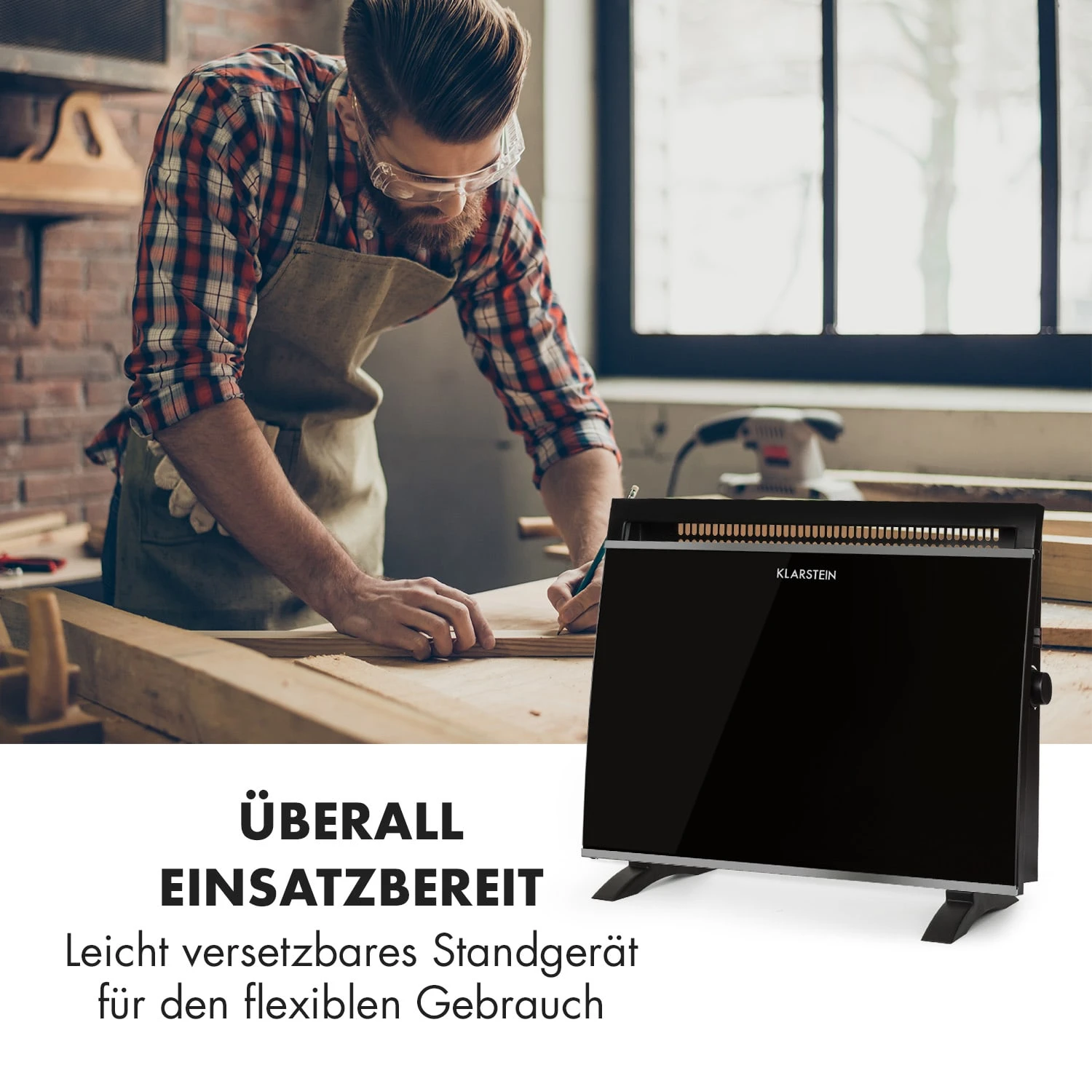 Gotland Glaskonvektor 600, 900 und 1500W Standgerät schwarz Gotland Glaskonvektor 600, 900 Und 1500W Standgerät Schwarz -Deutschland Klarstein Verkaufs-Shop 10032867 de 0006 logo